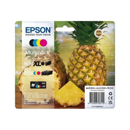 Epson 604XL/604 Pack de 4 Cartouches d'Encre Originales - C13T10H94010