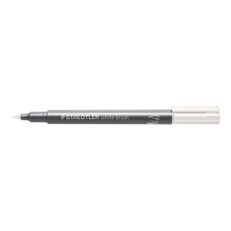 Staedtler Metallic Brush Brush Tip Marker - Line Width Approx. 1 - 6mm - Water-Based Ink - White