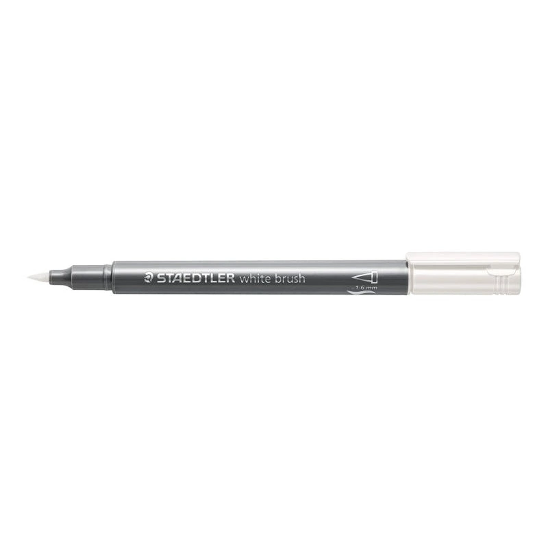 Staedtler Metallic Brush Brush Tip Marker - Line Width Approx. 1 - 6mm - Water-Based Ink - White