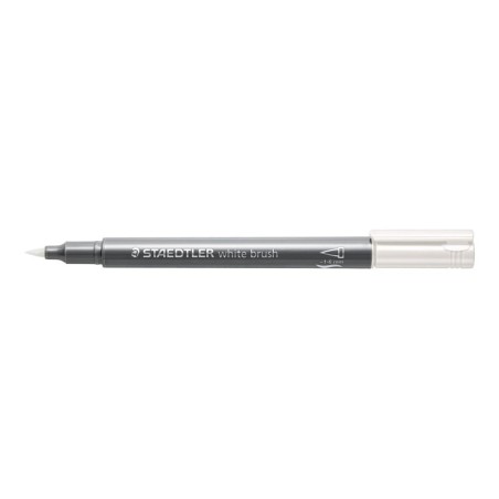 Staedtler Metallic Brush Brush Tip Marker - Line Width Approx. 1 - 6mm - Water-Based Ink - White