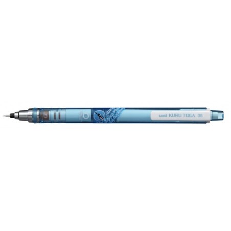 Uni-ball Kuru Toga M5-450T Porte-Mines - Largeur de Trait 0.5mm - Système de Mine Rotative - Gomme sur le Poussoir - Couleur