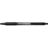 Bic Soft Feel Retractable Ballpoint Pen - 1mm Medium Tip - Translucent Body with Grip - Black