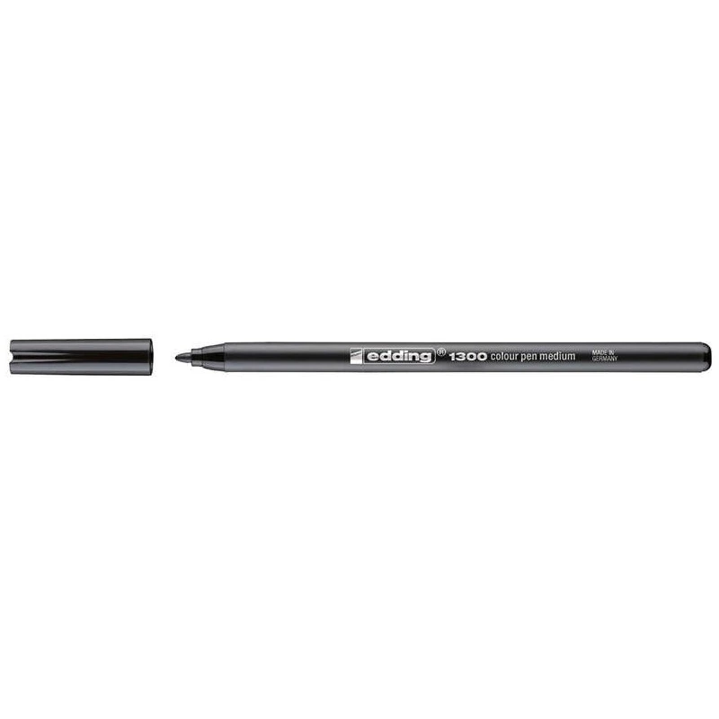 Edding 1300 Marker - Round Tip - 2 mm Line Width. - Water-Based Ink - Black
