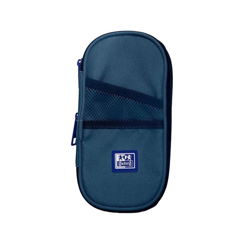 Oxford B-Max Expandable All-In-One Pencil Case - 1 Large Capacity Compartment - 2 Outer Pockets - Made from Recycled Material
