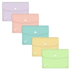 Oxford Urban A6 Enveloppe Porte-Documents en Plastique Rigide Translucide A6 - Capacité jusqu'à 40 Feuilles - Fermeture à