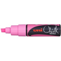 Uni-ball PWE-8K Marqueur à Craie Liquide - Pointe Biseautée 8mm - Effaçable à l'Humide - Résistant à la Pluie et à l'Extérieur