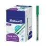 Pelikan Hang Stick Stylo à Bille - Trait de 1mm - Capuchon Anti-étouffement - Corps Triangulaire Ergonomique - Crochet - Encre