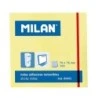 Milan Bloco de 100 Notas Adesivas - Removíveis - 76mm x 76mm - Cor Amarelo Claro