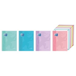 Oxford Caderno de Espiral - Formato A4+ - 200 Folhas - Quadrícula 5x5mm - Capa Extradura - Anti Transferência de Tinta