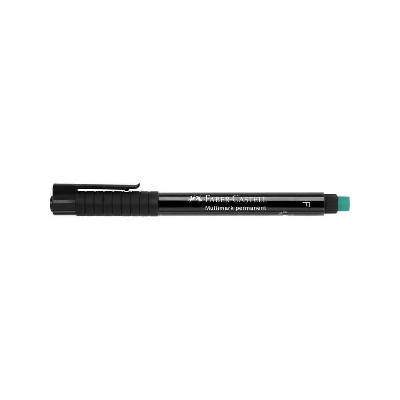Faber-Castell Multimark Marqueur Permanent - Largeur de Trait 0.6mm - Gomme Intégrée - Résistant à la Lumière et à l'Eau