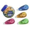 Bismark Mini Fita Corretora 5mm x 8m - Corpo Transparente de Cores