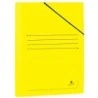 Mariola Chemise en Carton Plastifié Folio 500gr/m2 - Dimensions 34x25cm - Fermeture à Élastique - Couleur Jaune