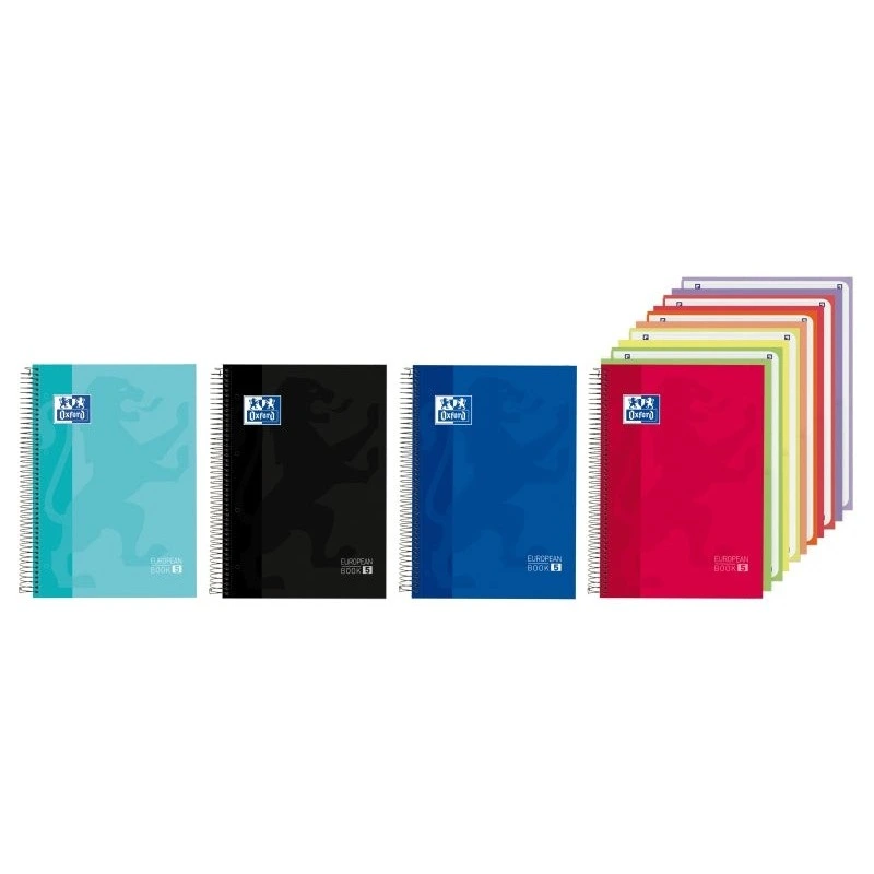 Oxford Cuaderno de Espiral - Formato A4+ - 150 Hojas - Cuadricula 5x5mm - Tapa Extradura - Anti Traspaso de Tinta