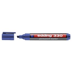 Edding 330 Rotulador Permanente - Punta Biselada - Trazo entre 1 y 5 mm. - Tinta casi Inodora - Capuchon con Clip - Secado