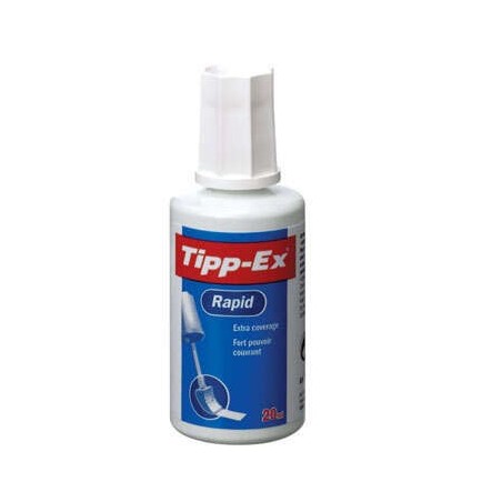 Tipp-Ex Rapid Líquido Corretor 20ml - Fórmula de Secagem Rápida - Aplicador de Espuma