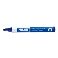Milan Marqueur Permanent - Pointe Ronde 4mm - Encre à Base d'Alcool - Couleur Bleu