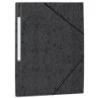 Mariola Pasta de Cartão Símil Prespan com Etiqueta na Lombada Fólio 500gr/m2 - Medidas 34x25cm - Fecho com Elástico - Cor Preto