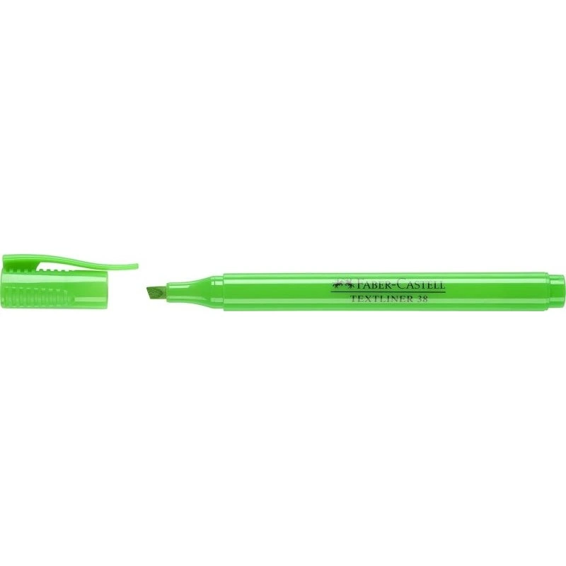 Faber-Castell Textliner 38 Surligneur Fluorescent - Corps Fin - Pointe Biseautée - Trait Épais et Fin - Encre à Base d'Eau