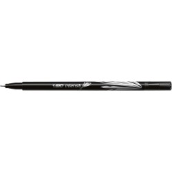 Bic Intensity Fine Marcador de Ponta Fina de 0,8mm - Traço de 0,4mm - Tinta com Base de Água - Cor Preto