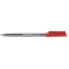 Staedtler Stick 430 Ballpoint Pen with Cap - 0.35mm Tip - Permanent Ink - Red