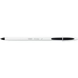 Bic Cristal Up Ballpoint Pen - 1.2mm Tip - Oil-Based Ink - White Barrel - Black