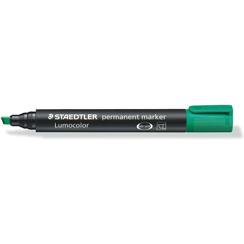 Staedtler Lumocolor 350 Marqueur Permanent - Pointe Biseautée 2-5mm environ - Encre à Base d'Alcool - Séchage Rapide - Couleur