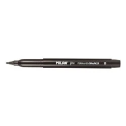 Milan Marcadores Permanentes Ponta Fina - Ponta 2mm - Tinta à Base de Álcool - Cor Preta