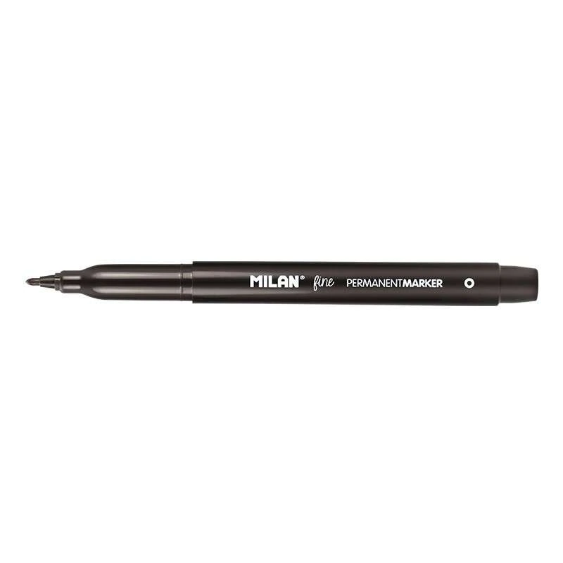 Milan Fine Tip Permanent Markers - 2mm Tip - Alcohol-Based Ink - Black