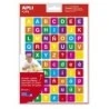 Apli Gomets Tematicos las Letras - 210 Gomets en 3 Hojas - Adhesivo Removible - Ayuda en la Identificacion y Pronunciacion de