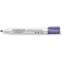 Staedtler Lumocolor 351 Whiteboard Marker - Round Tip - 2mm Line Width - Cap with Clip - Violet