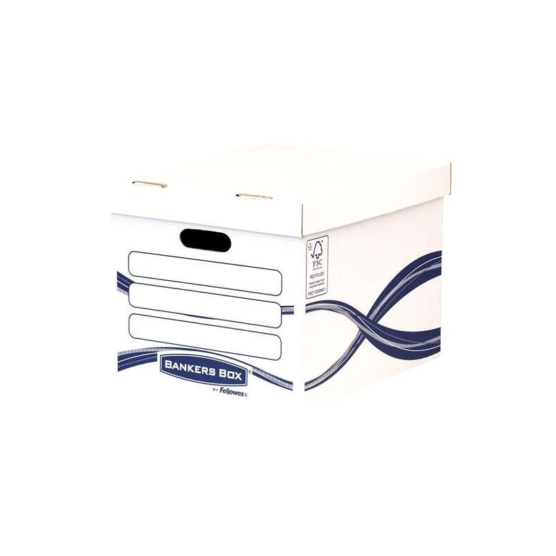 Fellowes Bankers Box Basic Contentor de Arquivo - Montagem Manual - Cartão Reciclado Certificação FSC
