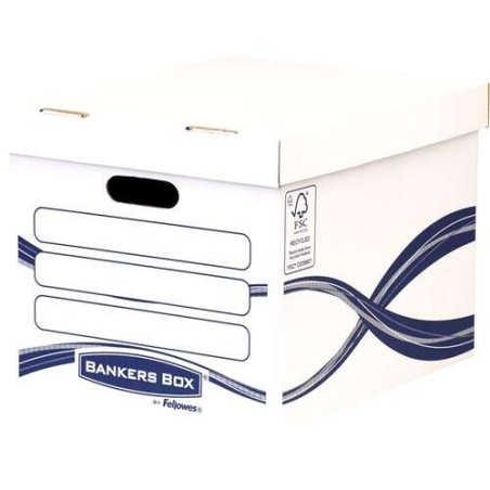 Fellowes Bankers Box Basic Contentor de Arquivo - Montagem Manual - Cartão Reciclado Certificação FSC