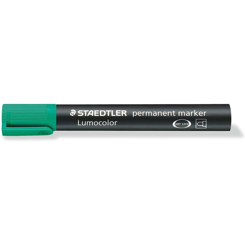 Staedtler Lumocolor 352 Permanent Marker - Round Tip - Approx. 2mm Line Width - Cap with Clip - Quick Drying - Green