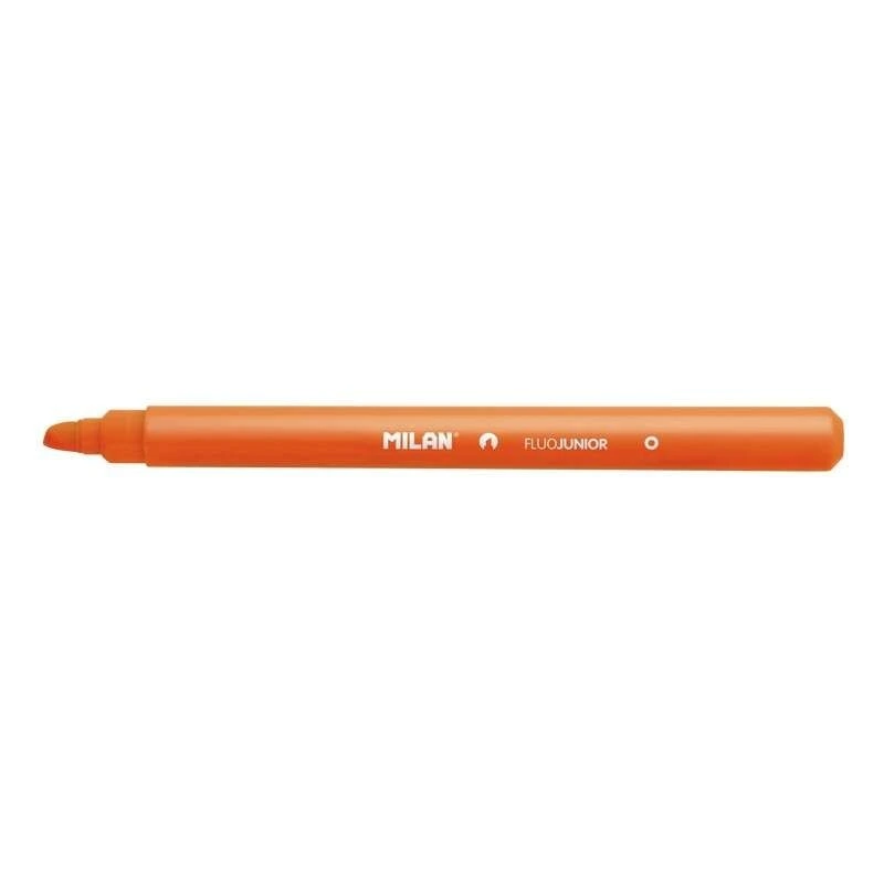 Milan Junior Surligneur Fluorescent - Pointe Biseautée 1 - 4mm - Couleur Orange