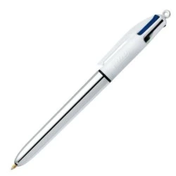 Bic 4 Colours Shine Esferográfica de Esfera Retrátil - Ponta de 1mm - Traço de 0.4mm - Tinta com Base Oleosa - Corpo