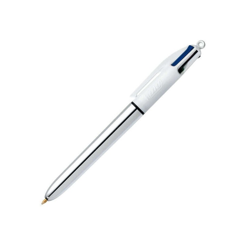 Bic 4 Colours Shine Esferográfica de Esfera Retrátil - Ponta de 1mm - Traço de 0.4mm - Tinta com Base Oleosa - Corpo