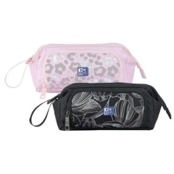 Oxford Dream Tech Large Capacity Pencil Case - Full Opening - Kangoo Elastic that Attaches to Notebooks and Folders - Carry