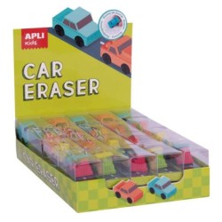 Apli Goma de Borrar Coche Modelos Surtidos - Forma de Coche Que Sirve para Borrar y Jugar - Modelos de Coche, Camion y Dos