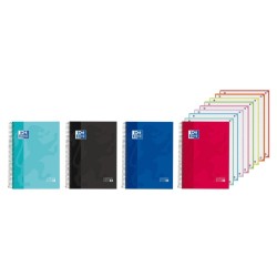 Oxford Cuaderno de Espiral - Formato A4+ - 160 Hojas - Cuadricula 5x5 con Cabecera - Tapa Extradura - Anti Traspaso de Tinta