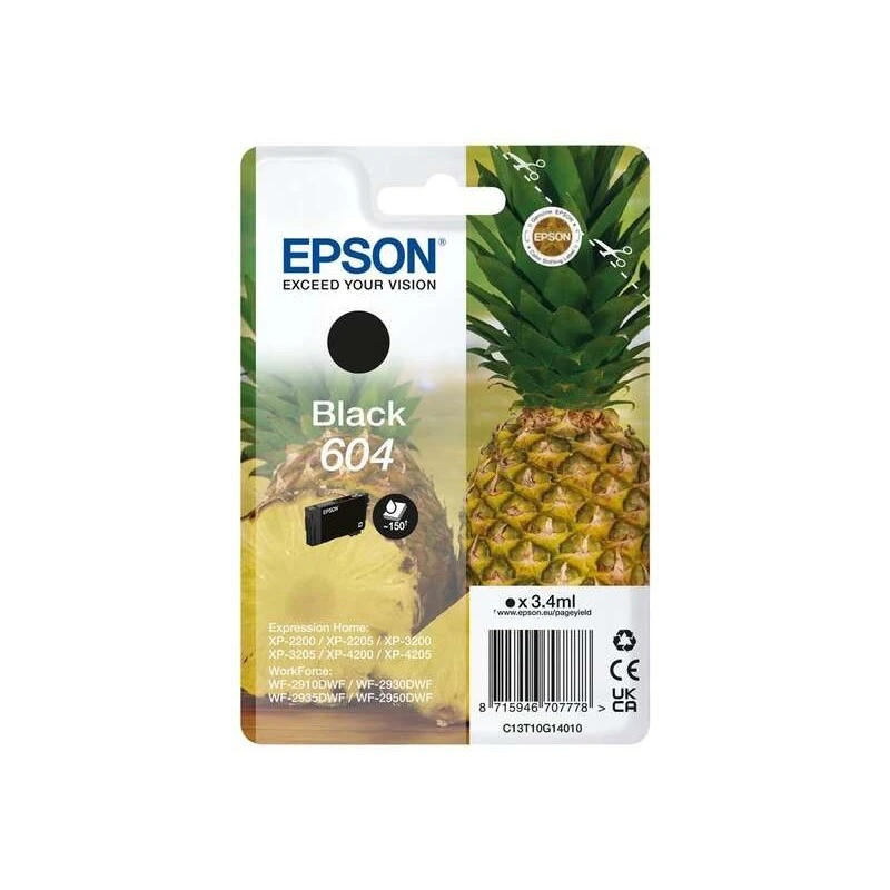 Epson 604 Preto Cartucho de Tinta Original - C13T10G14010