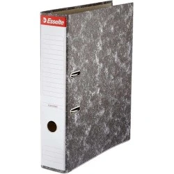 Esselte Lever Arch File Foolscap Format - 75mm Spine - Capacity for 500 Sheets - Black Marbled