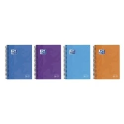 Oxford School Spiral School Diary - Catalan - Plastic Cover - Quarto Format - Week to View - Assorted Colours