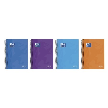 Oxford School Agenda Scolaire à Spirale - Catalan - Couverture en Plastique - Format In-Quarto - Semaine sur Deux Pages