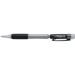 Pentel Fiesta II Porte-Mines HB 0.7mm avec Gomme - 2 Recharges Incluses - Grip en Caoutchouc - Design Ergonomique - Couleur Noir