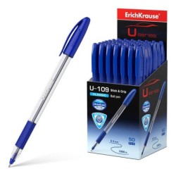 Erichkrause U-109 Classic Stick&Grip Ballpoint Pen - Ultra Glide Technology - Blue Ink