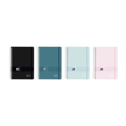Oxford Live and Go Agenda Escolar com Espiral - Castelhano - Capa de Plástico - Formato Oitavo - Semana à Vista - Cores Sortidas