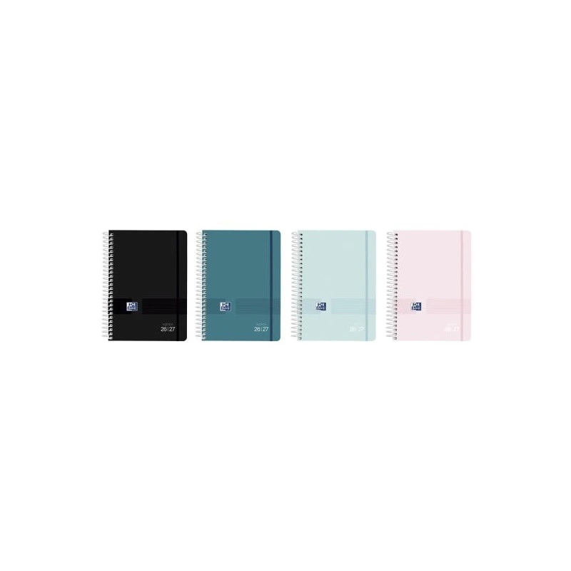 Oxford Live and Go Spiral School Diary - Spanish - Plastic Cover - Octavo Format - Week to View - Assorted Colours
