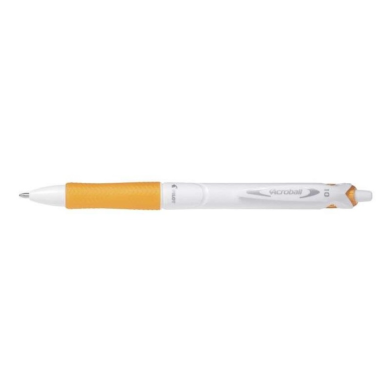 Pilot Boligrafo de Bola Retractil Acroball PureWhite - Recargable - Fabricado con Plastico Reciclado - Punta Redonda 1mm