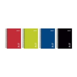 Enri Agenda Scolaire a Spirale - Castillan - Couverture Extra-Rigide - Format In-Octavo - Un Jour par Page - Finition Brillante
