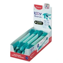 Maped Kidy Lern Magic Erasable Pen with Finger Guide - Shark Model - Blue Ink - Recommended for Children Aged 4 to 10
